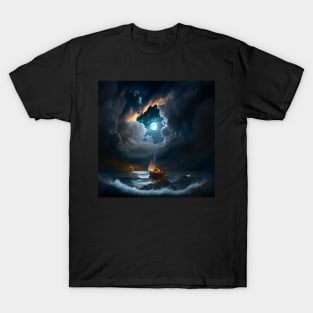 Stormy Seas Sailboat T-Shirt